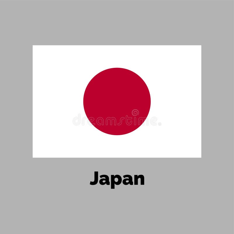 Ilustrare vectorială design pentru steagul japonez. Ilustrare vectorială de design pentru steaguri japoneze pe un fond gri pentru design grafic și web.