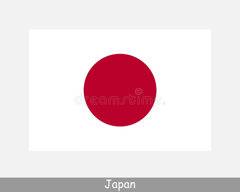 National Flag of Japan. Japanese Country Flag Detailed Banner. EPS Vector Illustration Cut File