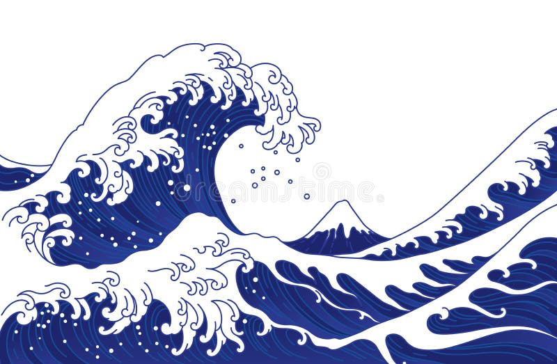 Japan great wave vector illustration