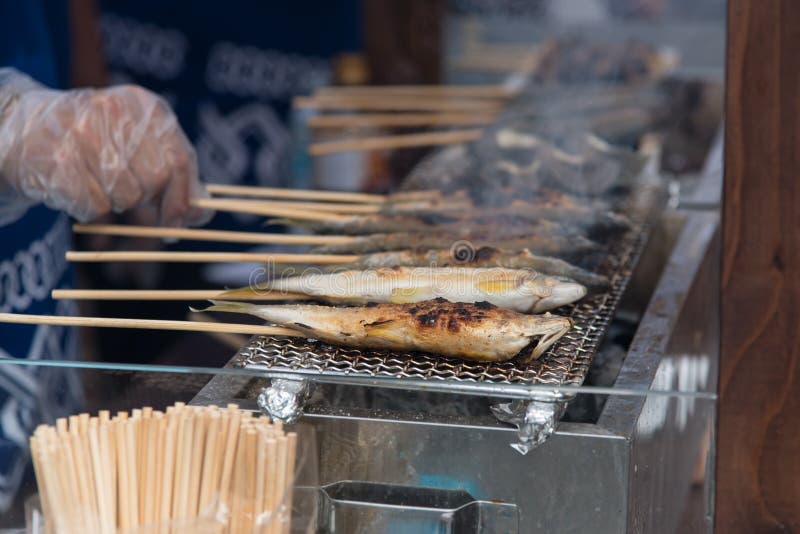 Japan grill fish stock photo. Image of japan, brown, barbeque 61937058