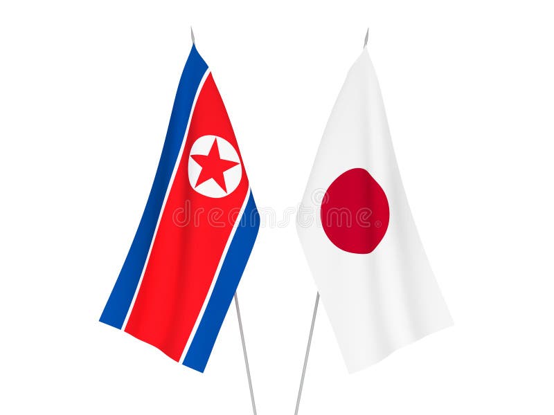 Japan Vs North Korea Peace Talks 3d Illustration Stock Illustration ...