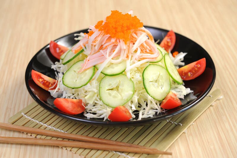 Japan Salad on a Plate stock image. Image of seaweed, cooking 6164453