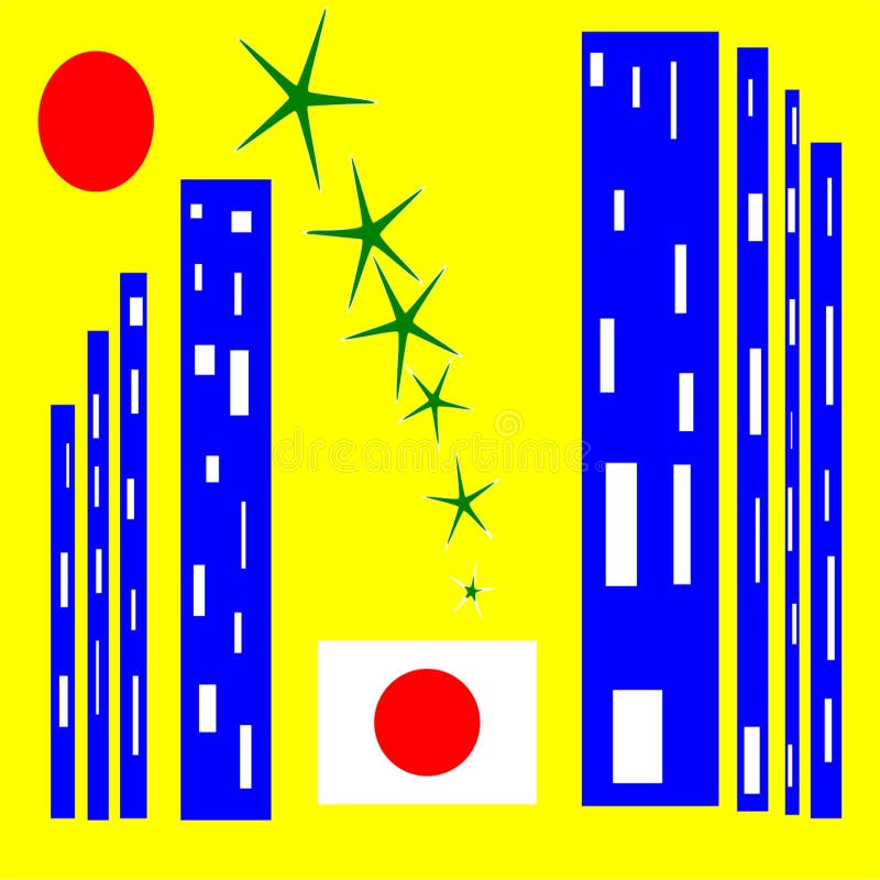 japan Stad van contrasten en technologie royalty-vrije illustratie japan Stad van contrasten en technologie royalty-vrije illustratie
