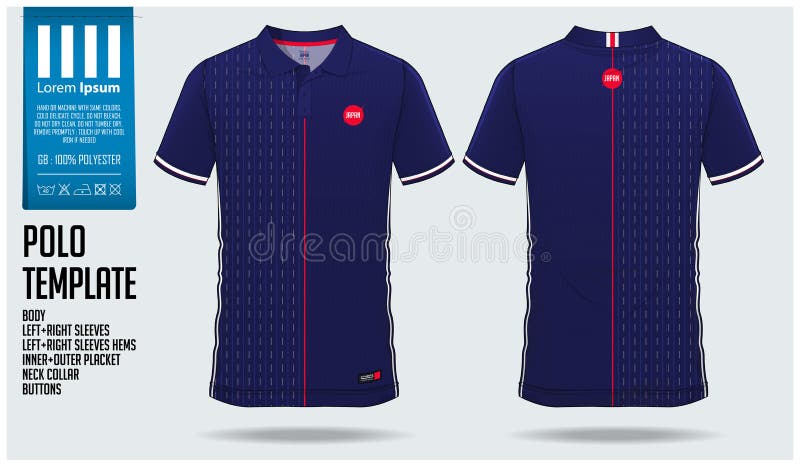 Japan Team Polo T-shirt Sport Template ...