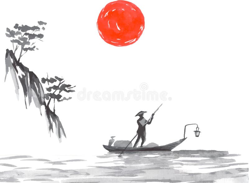 Japanese Mountain Painting Stock Illustrations – 4,072 Japanese ...