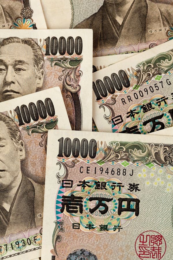 Japanese yen notes. Currency from Japan. Japanese yen notes. Currency from Japan