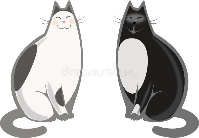 Download Japanese and Black cats stock vector. Illustration of domestic - 8596834