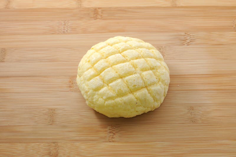 Japanese Bread Melon Pan Sunrise on Cutting Board Stock Image Image