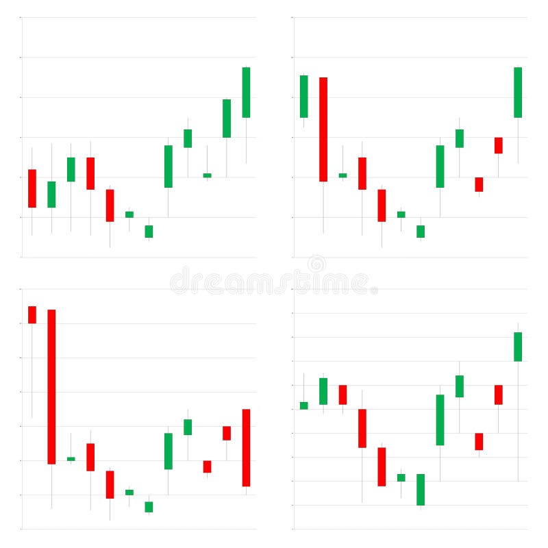 Japanese candlestick charts vector illustration