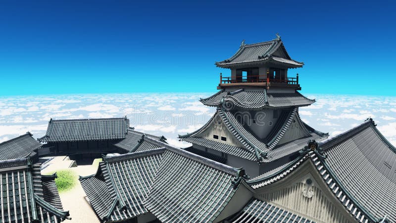 Japanese castle stock illustration. Illustration of castle - 22576485