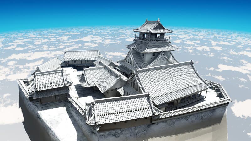 Japanese castle stock vector. Illustration of beautiful - 24136664