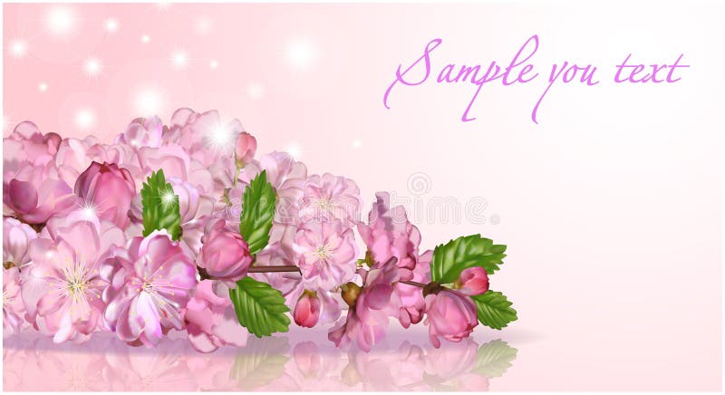 Japanese cherry blossom stock vector. Illustration of leaf - 32379810