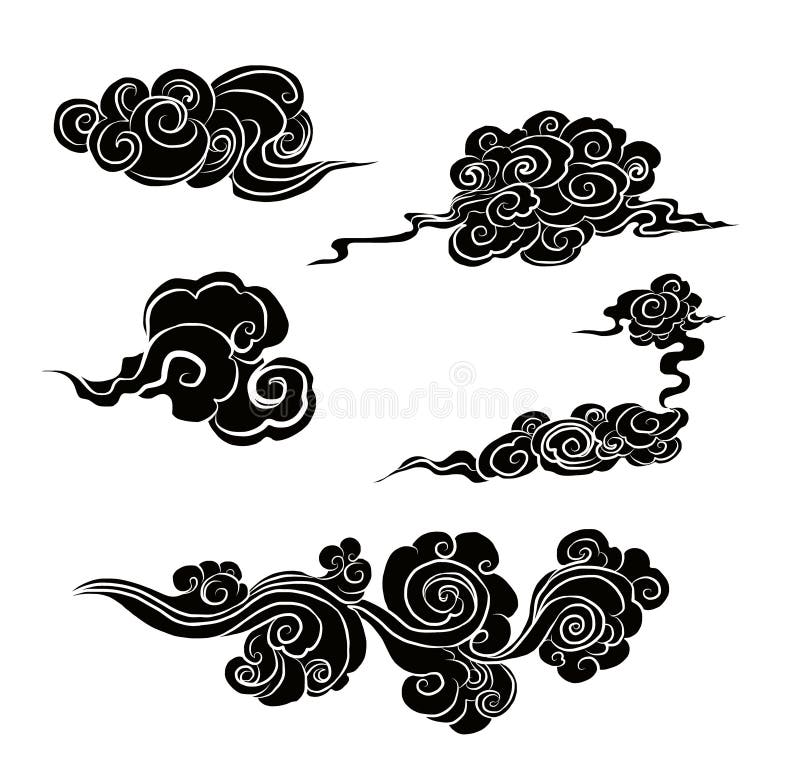 Traditional Japanese Tattoo Background Pattern for Printing DesignChinese  TattooKorean Background for Tattoo Style Stock Vector  Illustration of  doodle design 161278241