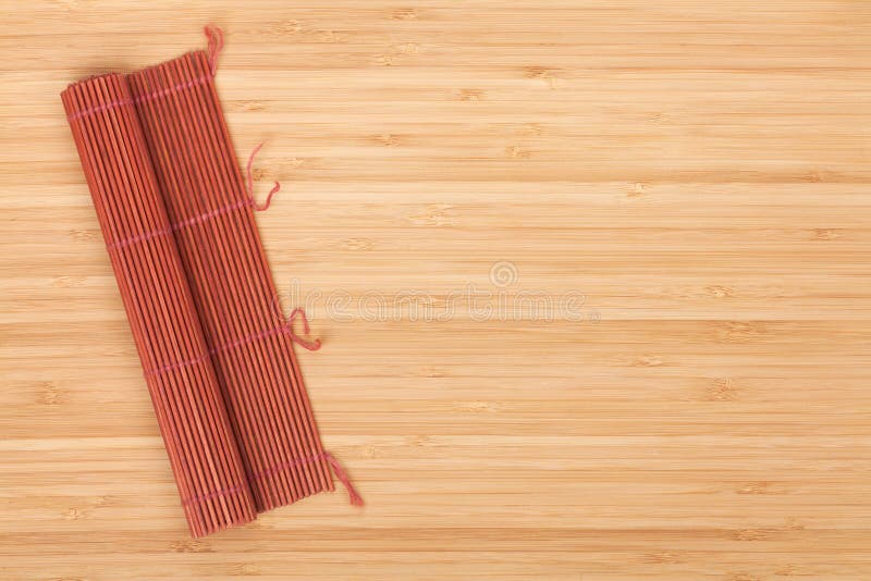 Japanese Cooking Mat Over Bamboo Table Stock Photo Image of japan, chop 50301066