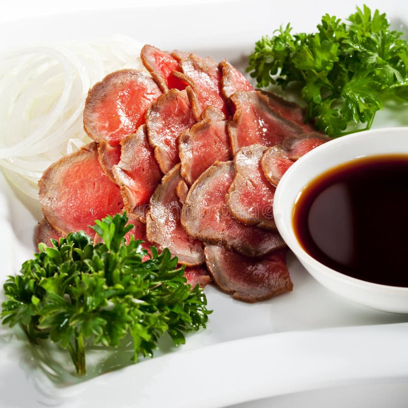 Japanese Cuisine Beef Cuts Stock Photo Image of parsley, asia 13779472
