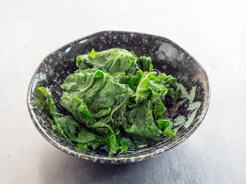 Japanese Mustard Spinach Also Known As Komatsuna Seed Stock Image