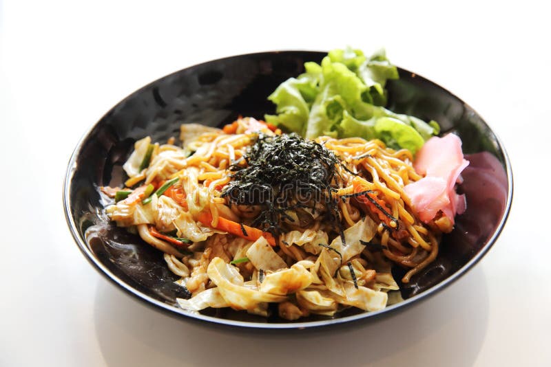 Japanese Cuisine, Fried Noodles Yakisoba Stock Photo - Image of fried