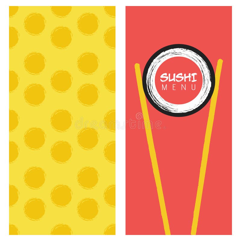 Japanese cuisine restaurant sushi menu cover template stock illustration Japanese cuisine restaurant sushi menu cover template stock illustration