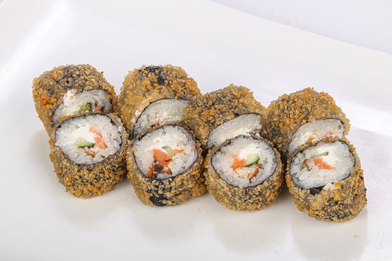 Japanese Cuisine Tempura Roll with Fish Stock Photo Image of