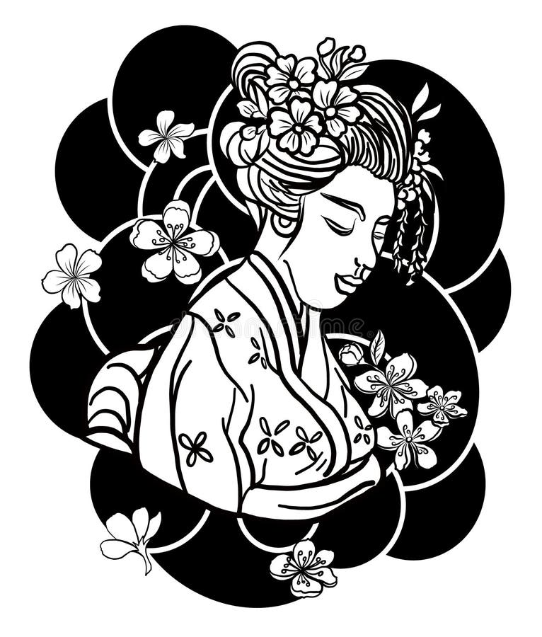 Women. Tattoo Art, Coloring Books. Stock Vector - Illustration of ...