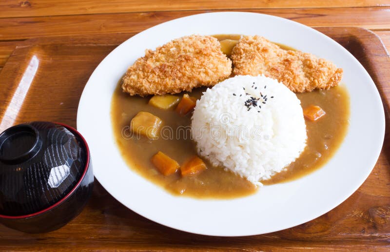 Japanese curry rice stock image. Image of plate, asian 12485963