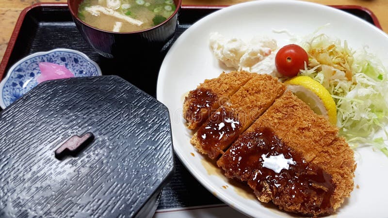 Japanese Fried Breaded Pork Chop stock photography Japanese Fried Breaded Pork Chop stock photography