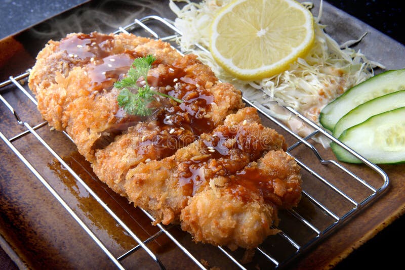 Japanese Deep Fried Pork or Tonkatsu. Stock Image Image of close, kitchen 95680187