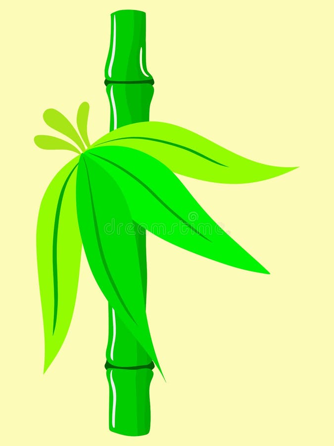 Japanese Design With Bamboo Stock Vector - Illustration of floral