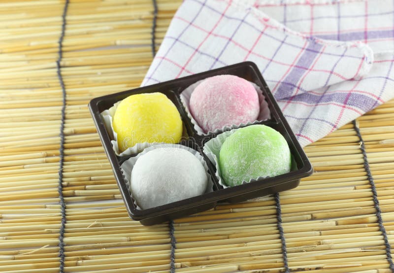 Japanese Desserts Made of Sticky Rice. Stock Photo Image of chewy