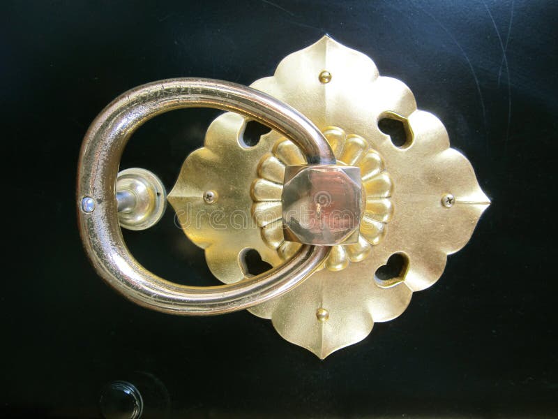 Japanese door knob stock image. Image of gold, door, guard 13462889