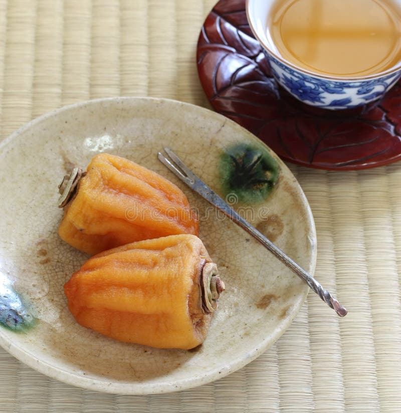 Japanese Dried Persimmons , Japanese Sweets Stock Image Image of