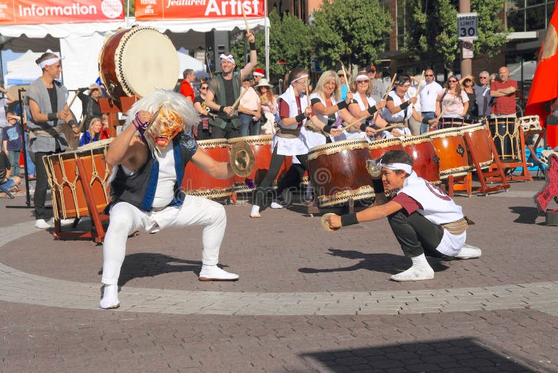 Japanese Drum Performance with Cymbal Dance