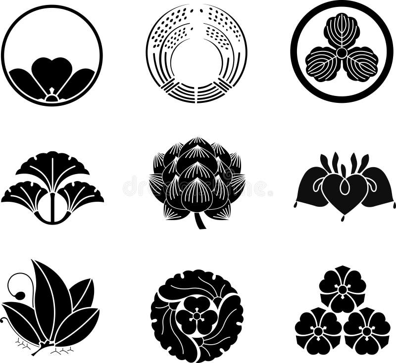 Japanese Family Crests royalty free illustration Japanese Family Crests royalty free illustration