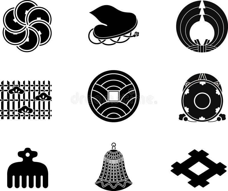 Japanese Family Crests royalty free illustration Japanese Family Crests royalty free illustration