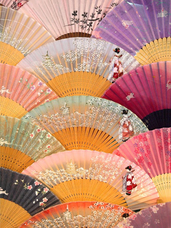 Japanese fans stock image. Image of beauty, flower, geisha 1130463