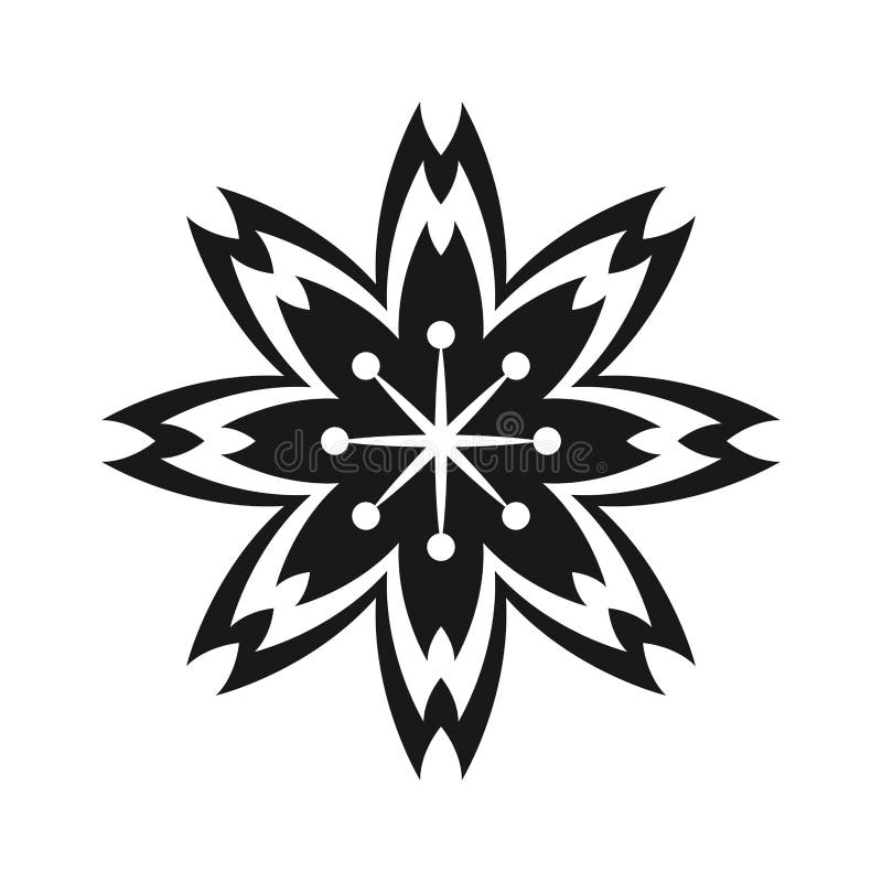 Japanese Flower Decorative Symbol Stock Vector Illustration of