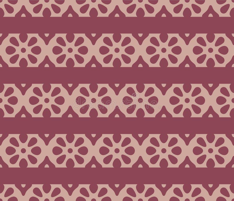 Japanese Flower Stripe Vector Seamless Pattern vector illustration