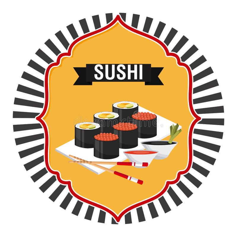 Japanese food stock vector. Illustration of banner, isolated - 60608964