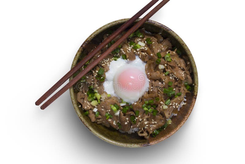 Japanese Food Rice With Slice Pork And Egg, Butadon Stock Image Image