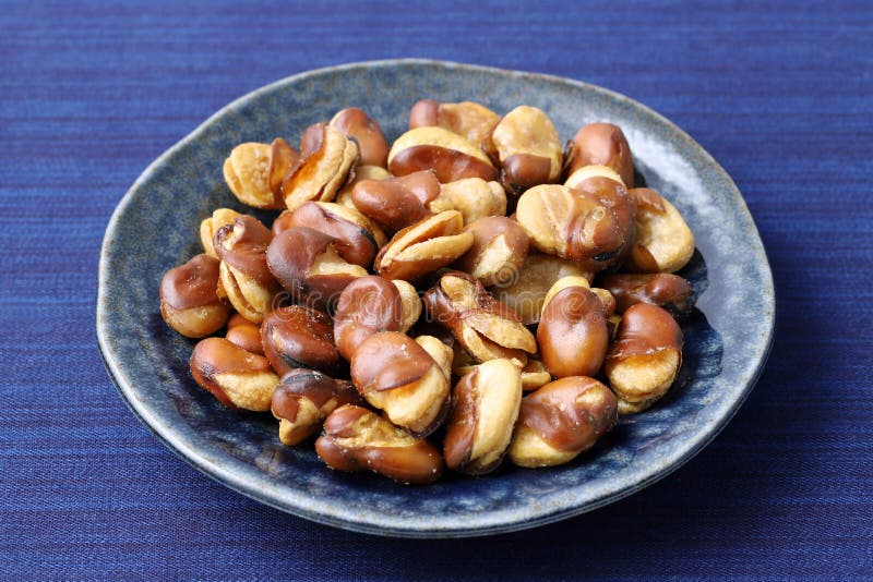 Japanese Food, Snack of Fried Broad Beans Stock Image Image of cooked
