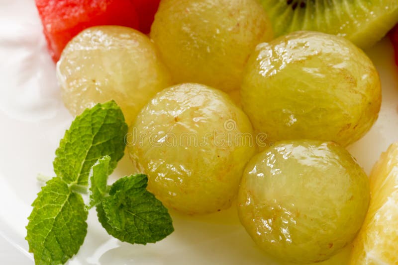 Japanese Fruit Platter, Beautifully Cut Fruit Stock Image Image of