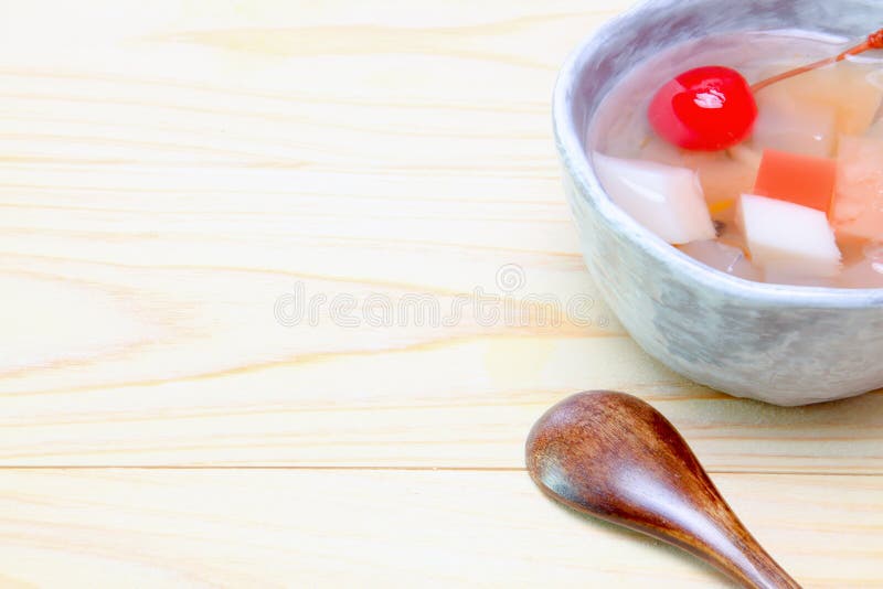 Japanese fruit punch stock image. Image of dessert, table 99779459