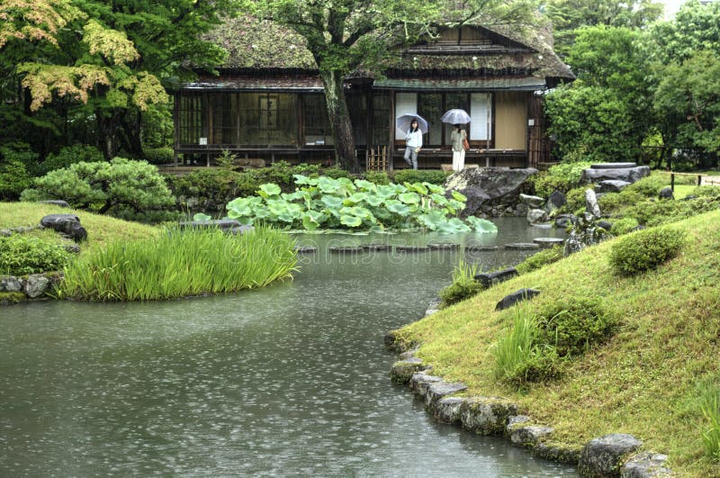 Japanese garden Isuien in Nara stock image Japanese garden Isuien in Nara stock image