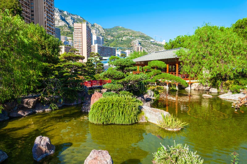 Japanese Garden in Monte Carlo, Monaco Stock Photo - Image of landmark ...
