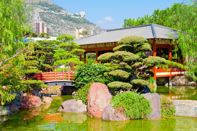 Japanese Garden in Monte Carlo, Monaco Stock Image - Image of famous ...