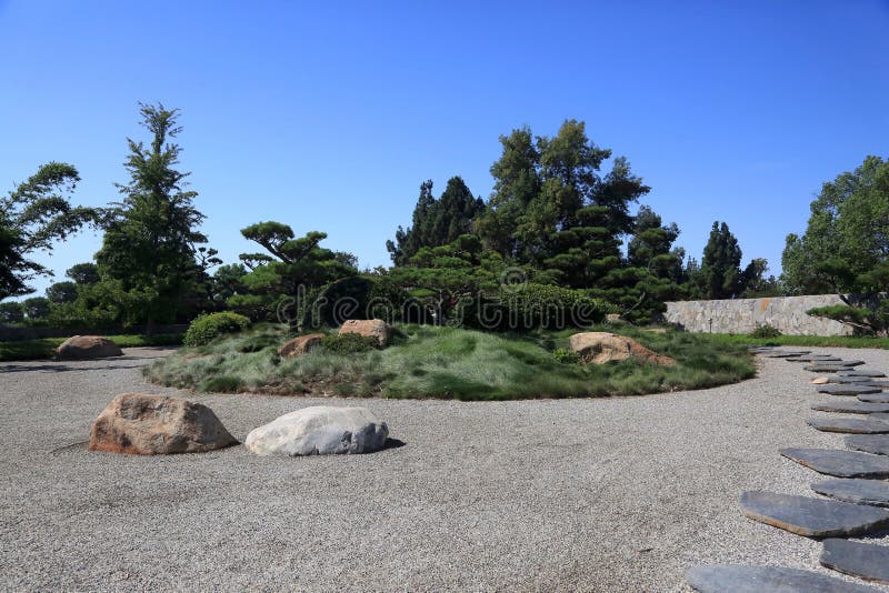 Japanese Garden Van Nuys California Stock Photo Image Of Rocks