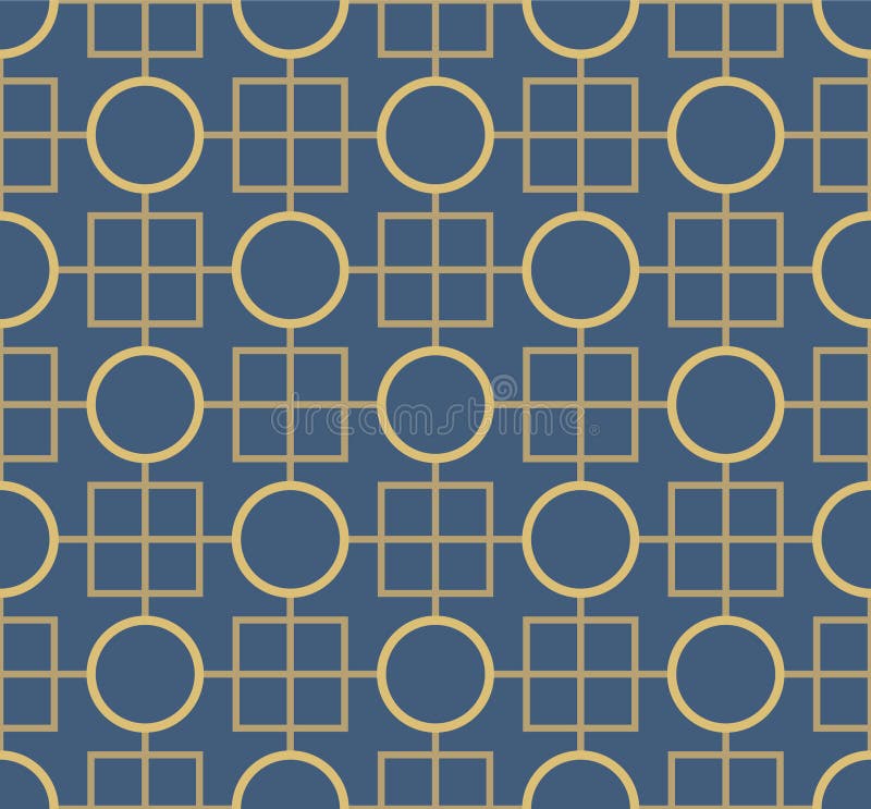 Japanese Geometric Line Mosaic Vector Seamless Pattern royalty free illustration