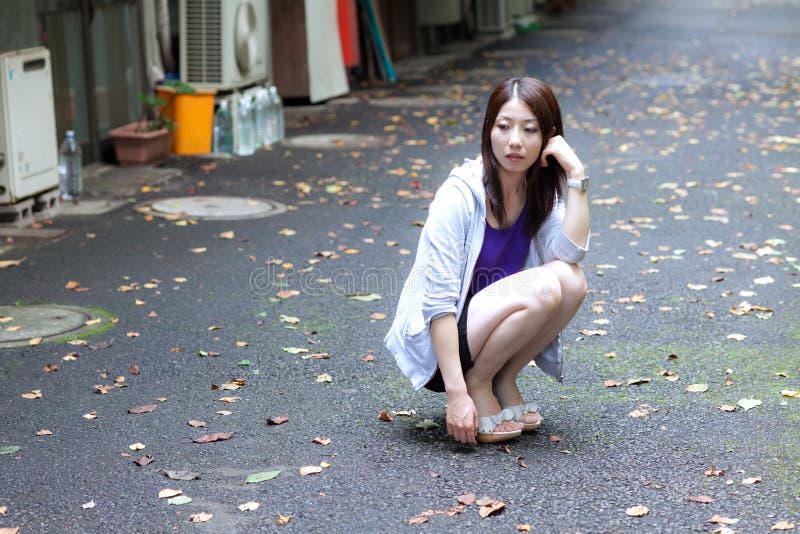 Japanese girl stock image. Image of college, outside - 11859745