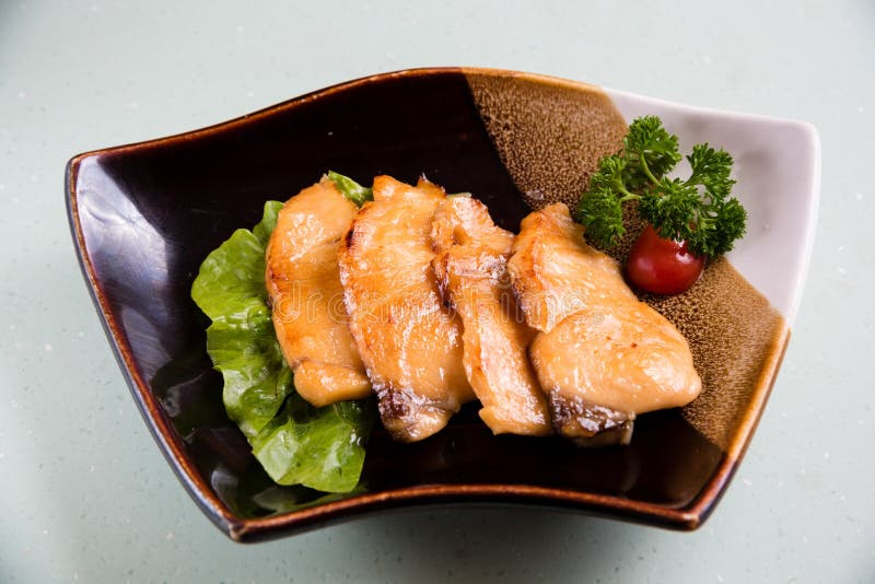 Japanese grill cod fish stock image. Image of cooking 67339533