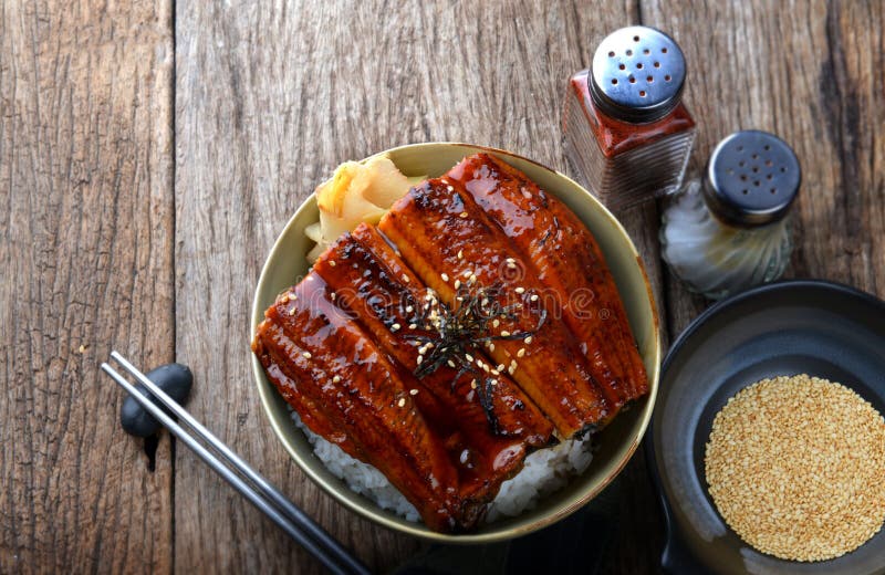 Japanese grilled eel with rice